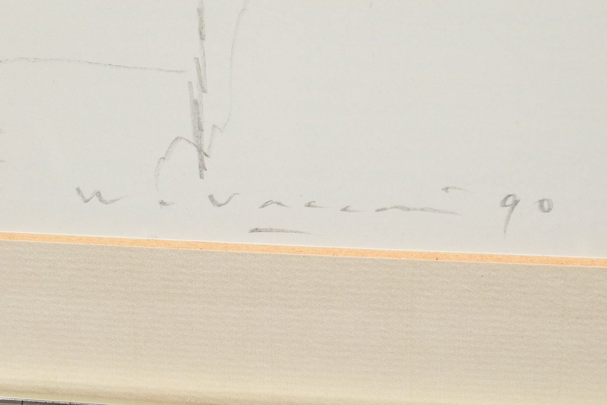 Vaccari, Wainer (* 1949) "Springer" 1990, pencil, b. sign./dat., verso on adhesive label "Kunsthand - Image 3 of 3