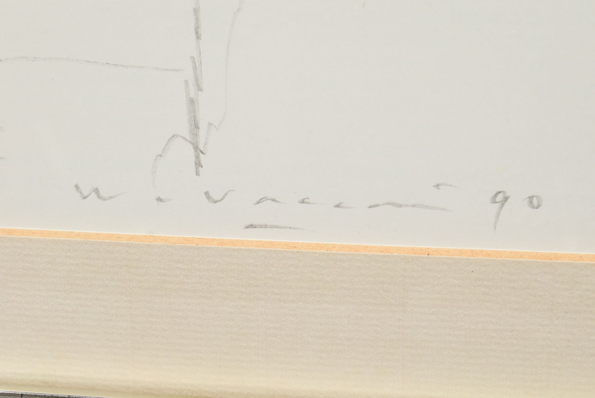 Vaccari, Wainer (* 1949) "Springer" 1990, pencil, b. sign./dat., verso on adhesive label "Kunsthand - Image 3 of 3