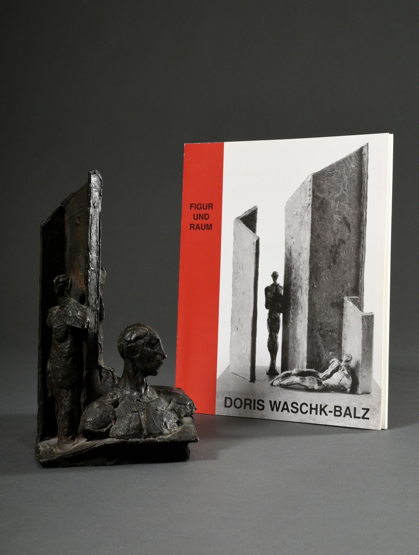 Waschk-Balz, Doris (*1942) "Figurengruppe" 1993, bronze, monogr./dat., cast Schmäke/Düsseldorf, 24x