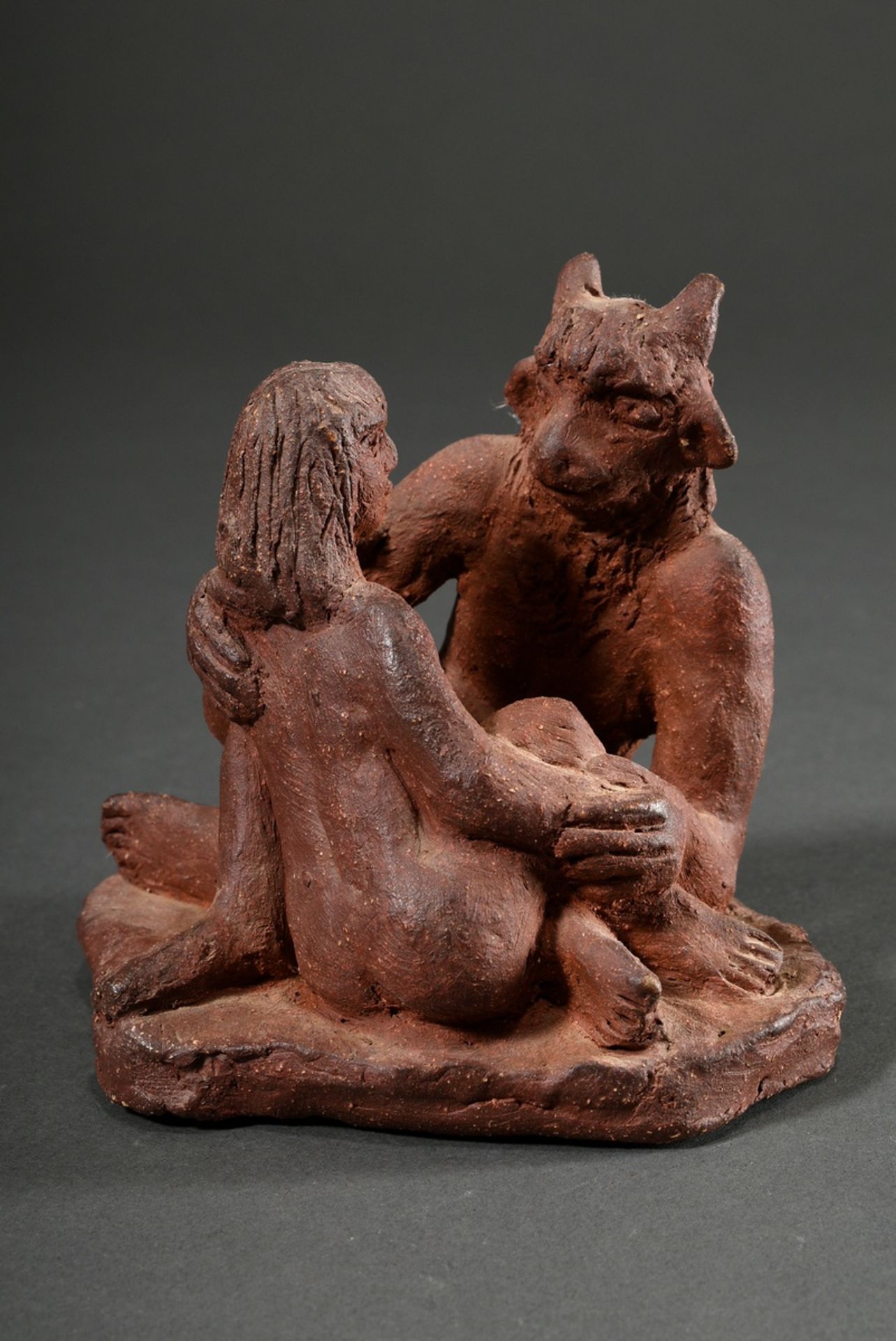 5 Diverse Maetzel, Monika (1917-2010) mythologische Figuren 2x "Pan mit Flöte", 2x "Satyr und Nymph - Bild 8 aus 13