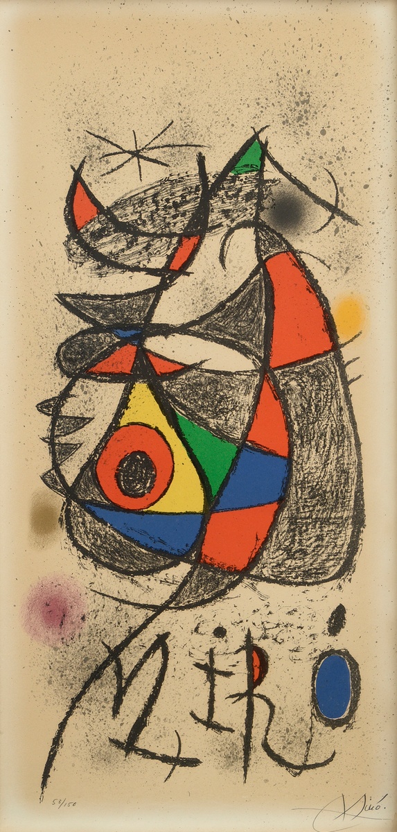 Miró, Joan (1893-1983) "Peintures, Gouaches, Dessins - Galerie Maeght Zürich" 1972, colour lithogra