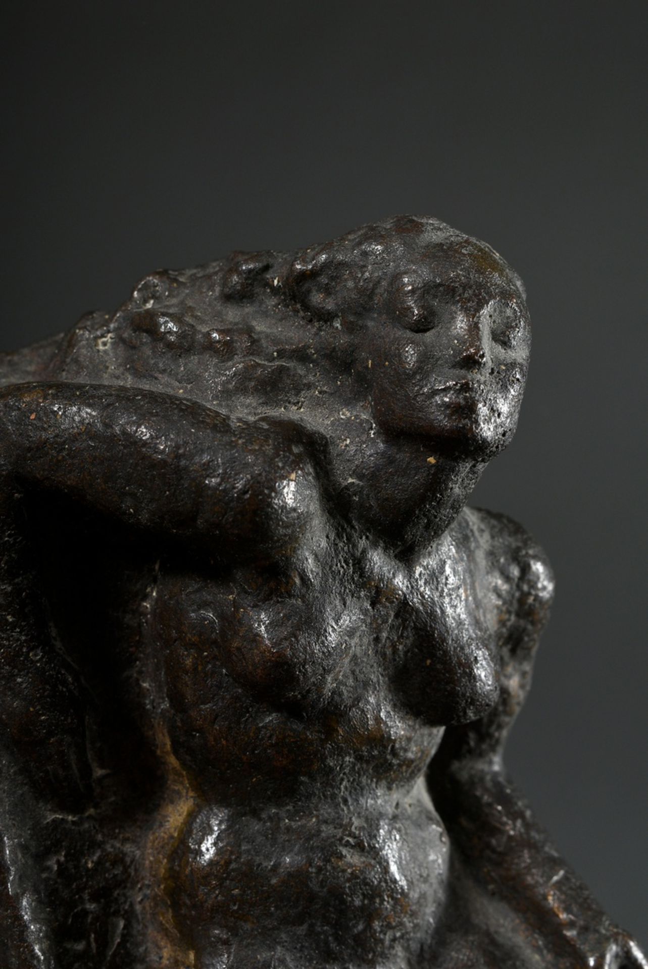 Artist bronze "Reclining nude", uninterpreted monogram MB-J, 7x17,7x6,4cm - Image 5 of 6