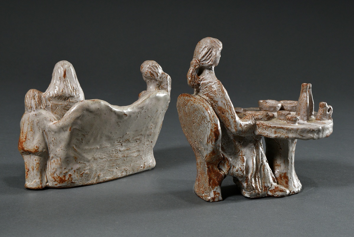 2 Various Maetzel, Monika (1917-2010) groups of figures "Woman sitting at the table" and "Two women - Image 2 of 5