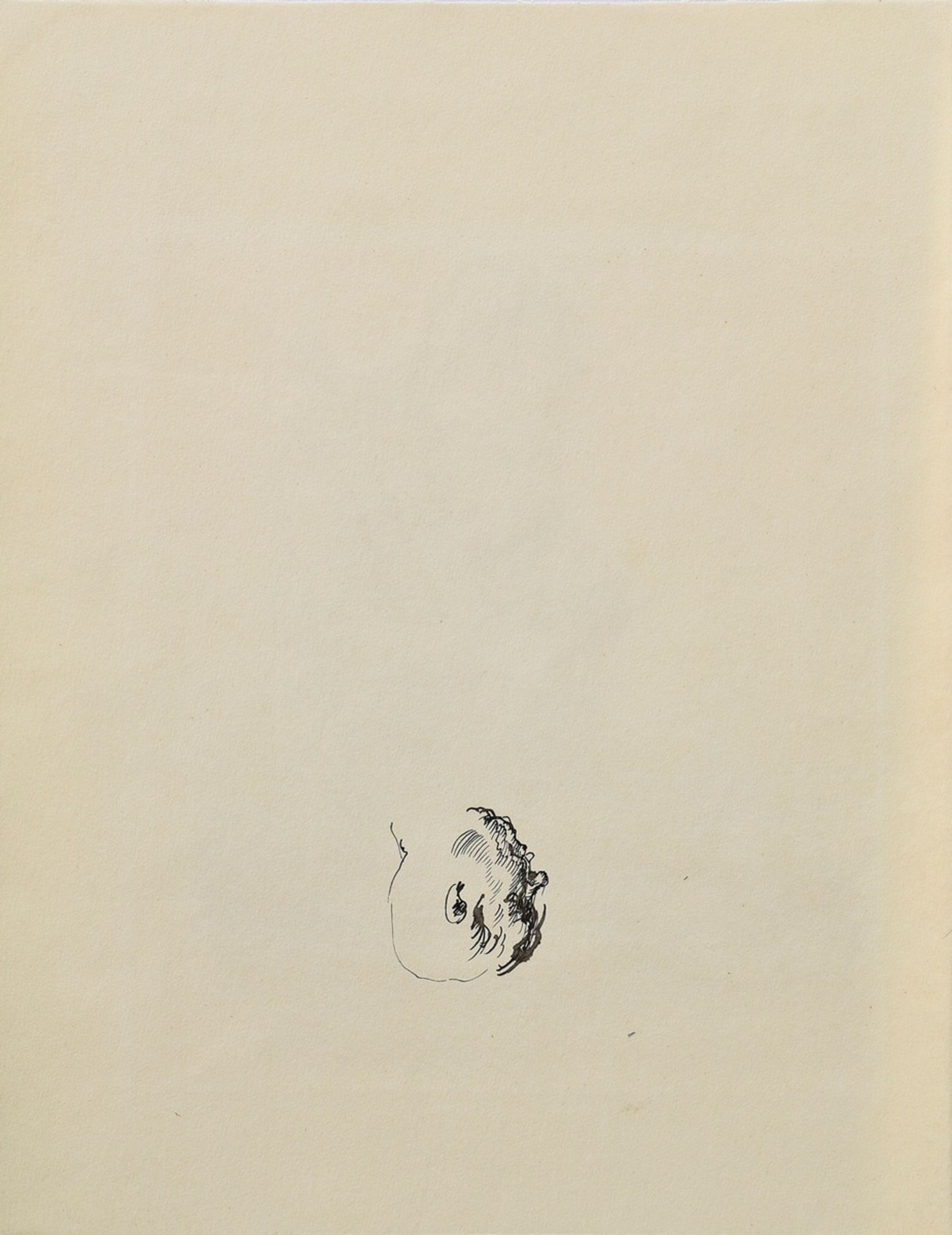 Weber, Paul A. (1893-1980) "Zufrieden", Federzeichnung, u.r. mongr., u. bez., verso angefangene "Ko - Bild 3 aus 5