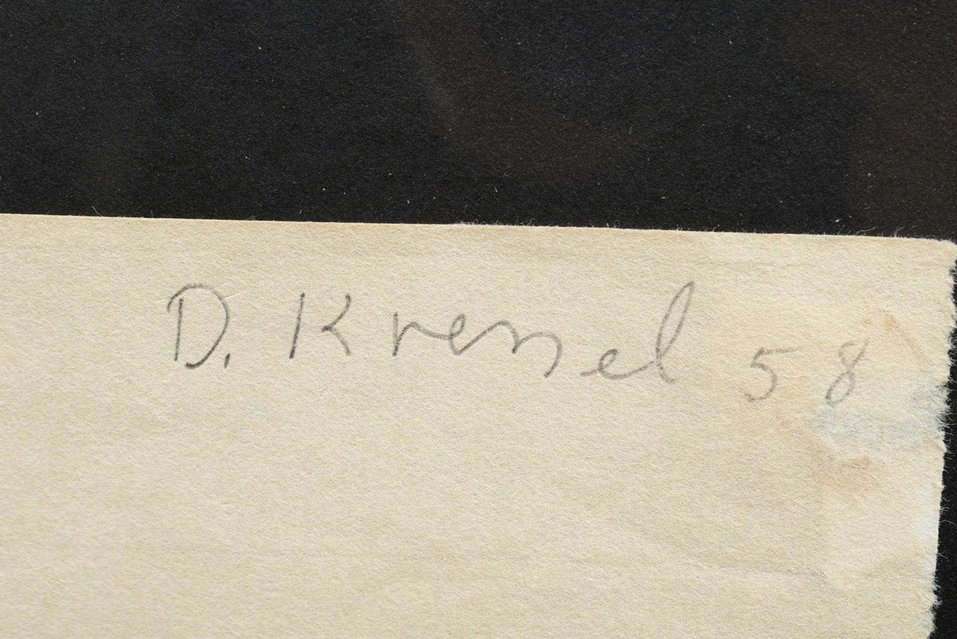 Kressel, Dieter (1925-2015) "Sohn Till" 1958, Federzeichnung, o.r. sign./dat., BM 55x42cm (m.R. 71x - Bild 3 aus 3