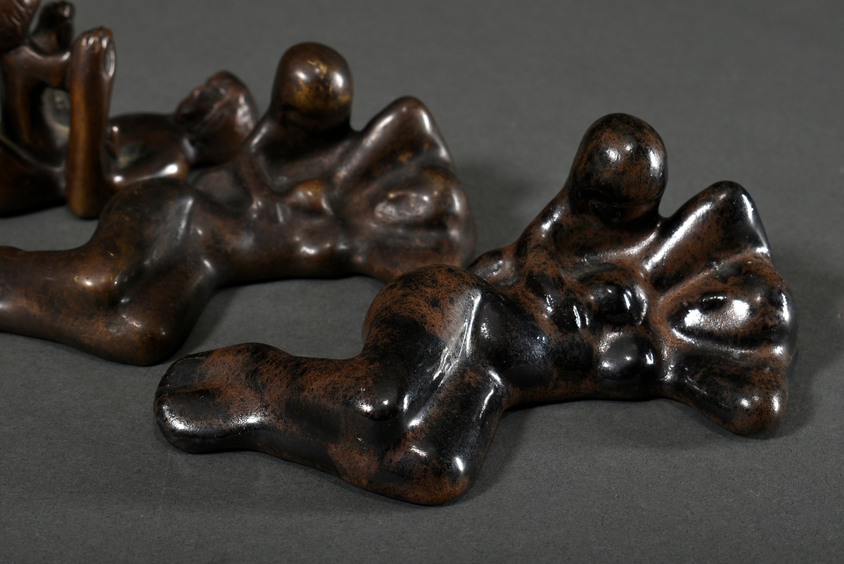 3 Various Maetzel, Monika (1917-2010) figure groups "Mother with child" , bronze patinated/ceramic  - Image 2 of 6
