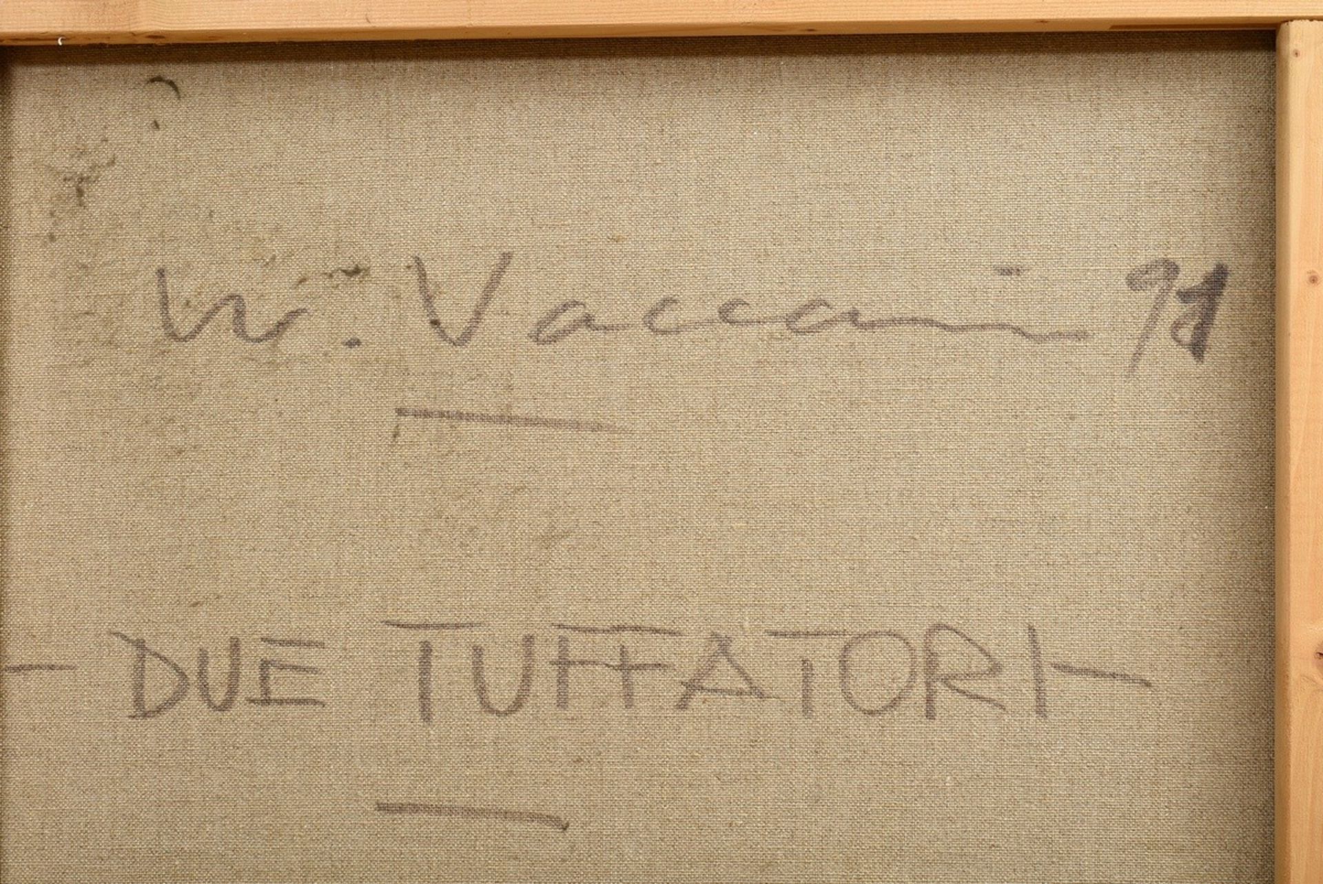 Vaccari, Wainer (*1949) "Due Tuffatori" 1991, oil/canvas, verso sign./dat. and adhesive label "Gale - Image 5 of 6