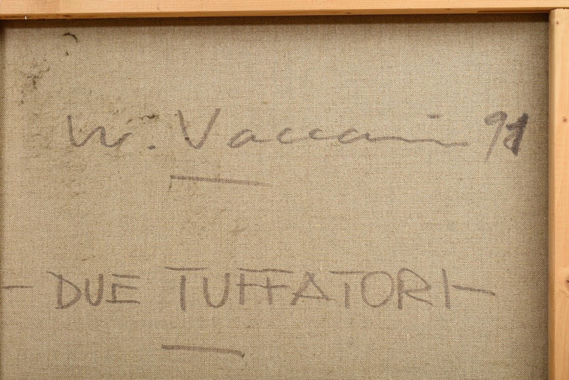 Vaccari, Wainer (*1949) "Due Tuffatori" 1991, Öl/Leinwand, verso sign./dat. und Klebeetikett "Galer - Bild 5 aus 6