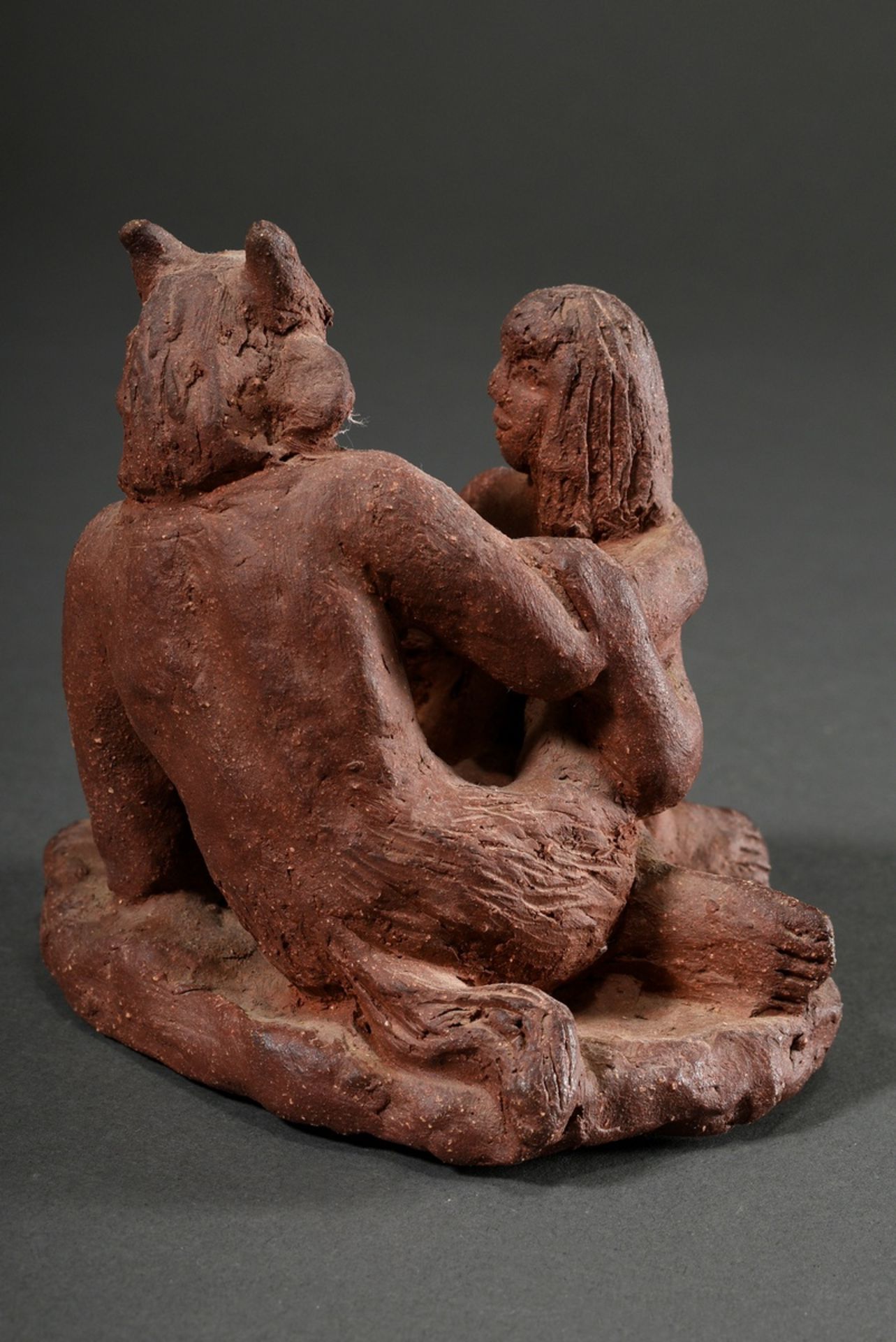 5 Diverse Maetzel, Monika (1917-2010) mythologische Figuren 2x "Pan mit Flöte", 2x "Satyr und Nymph - Bild 9 aus 13