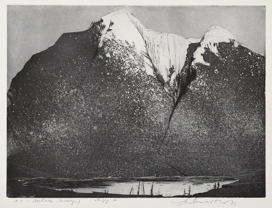 Werkmeister, Wolfgang (*1941) "Hochsee (Norway)" 1973, etching, e.a. (edition of 20), b. sign./dat.