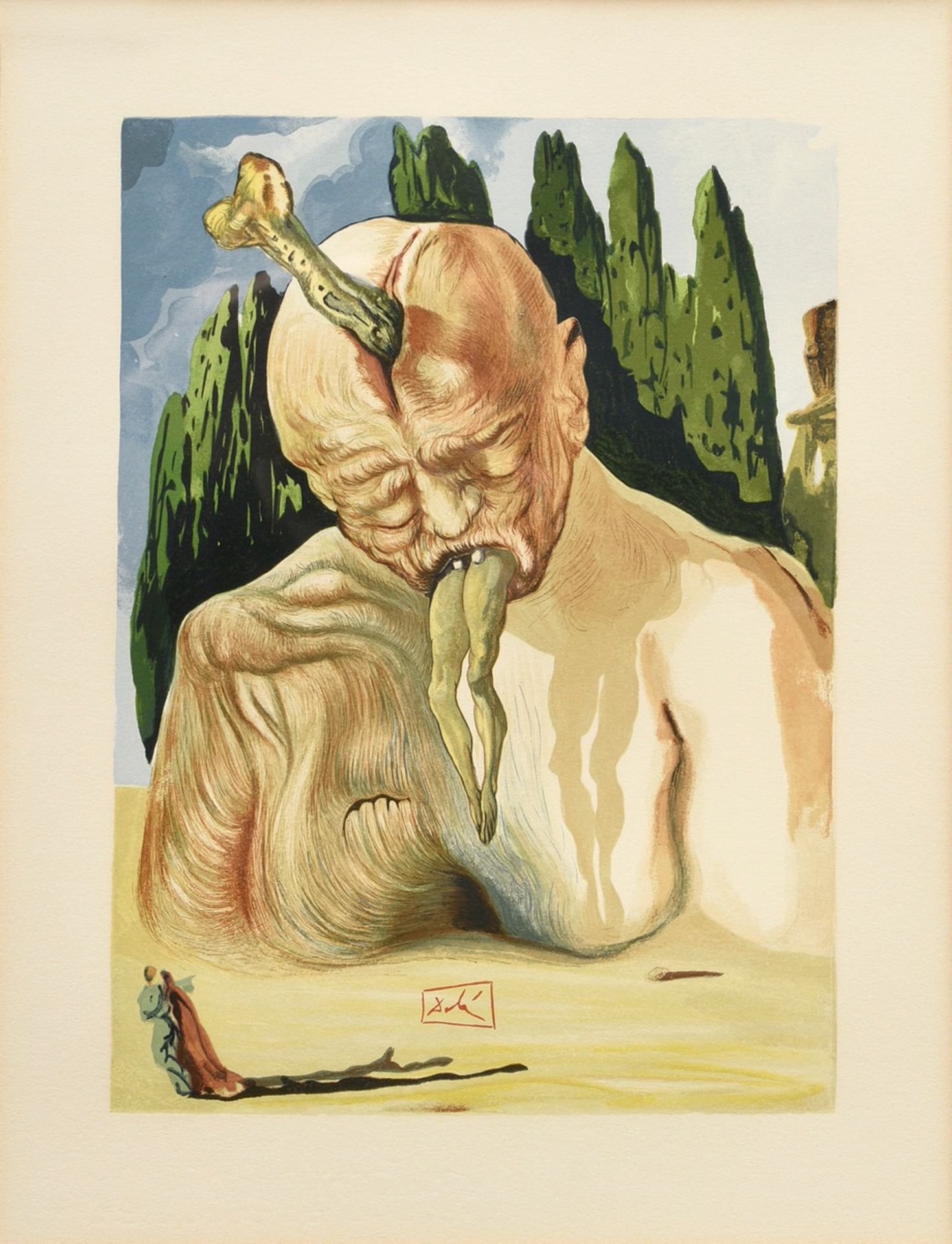 Dalí, Salvador (1904-1989) "Der logische Teufel" (Hölle - 27. Gesang), aus Dante Alighieri "Die Göt