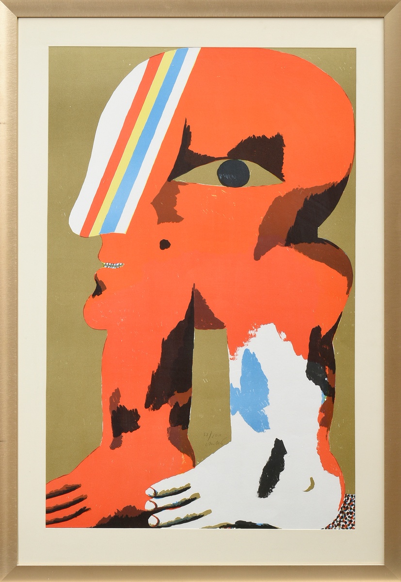 Antes, Horst (*1936) "Großer Kopffüßler (Plakat Baden-Baden)", colour lithograph 57/100, m. sign./n - Image 2 of 3