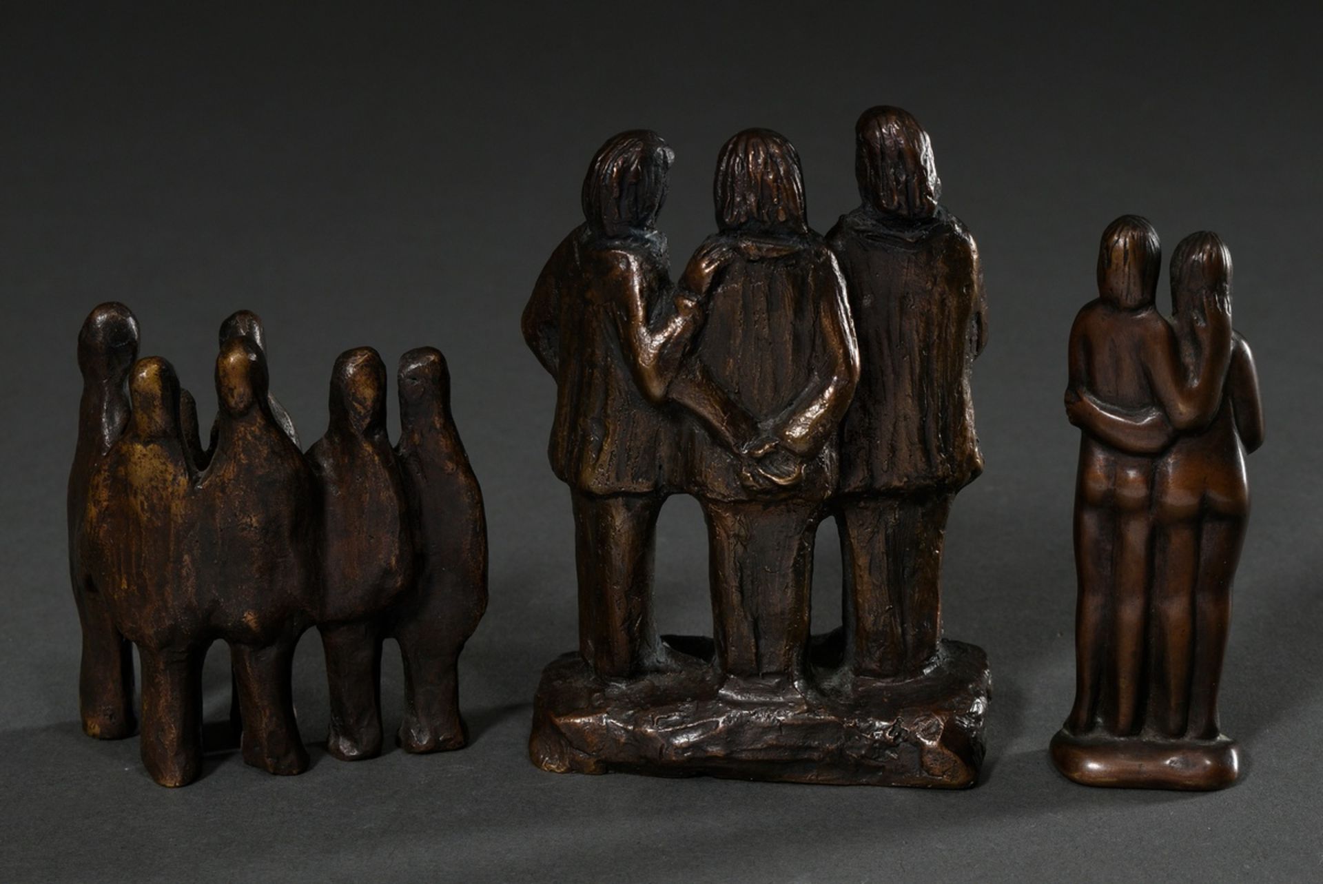3 Various Maetzel, Monika (1917-2010) figure groups "Three persons", "Seven persons" and "Adam and  - Image 2 of 3