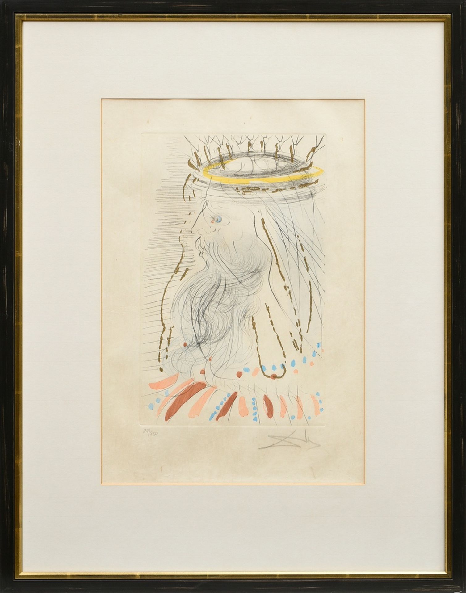 Dalí, Salvador (1904-1989) "König Salomon", aus der Serie "Das Hohe Lied des Salomon" 1971, Farbrad - Bild 2 aus 3