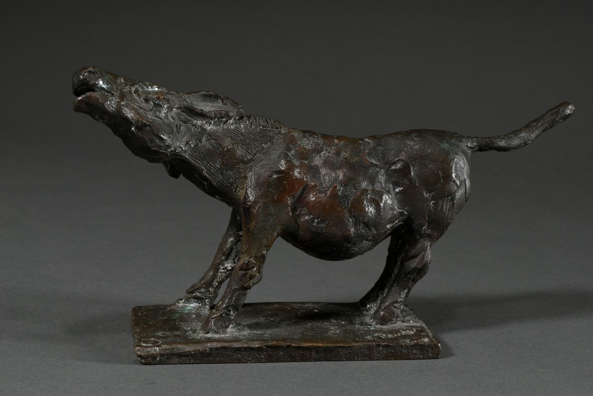 Reuter, Erich Fritz (1911-1997) "Esel" 1974, Bronze, Plinthe signiert, Guss Barth Rinteln, num. III