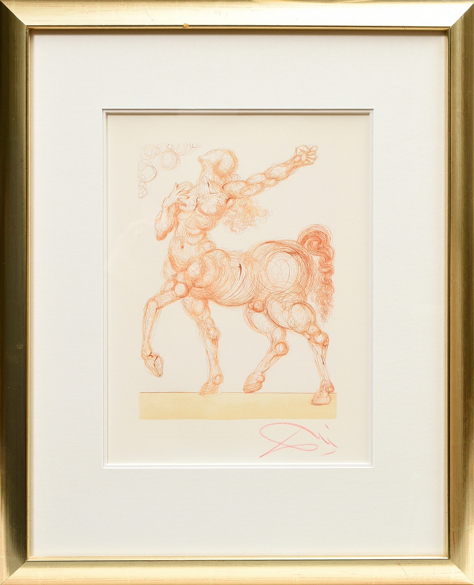 Dalí, Salvador (1904-1989) "The Centaur Cacus" (Hell - 25th canto), from Dante Alighieri "The Divin - Image 2 of 3