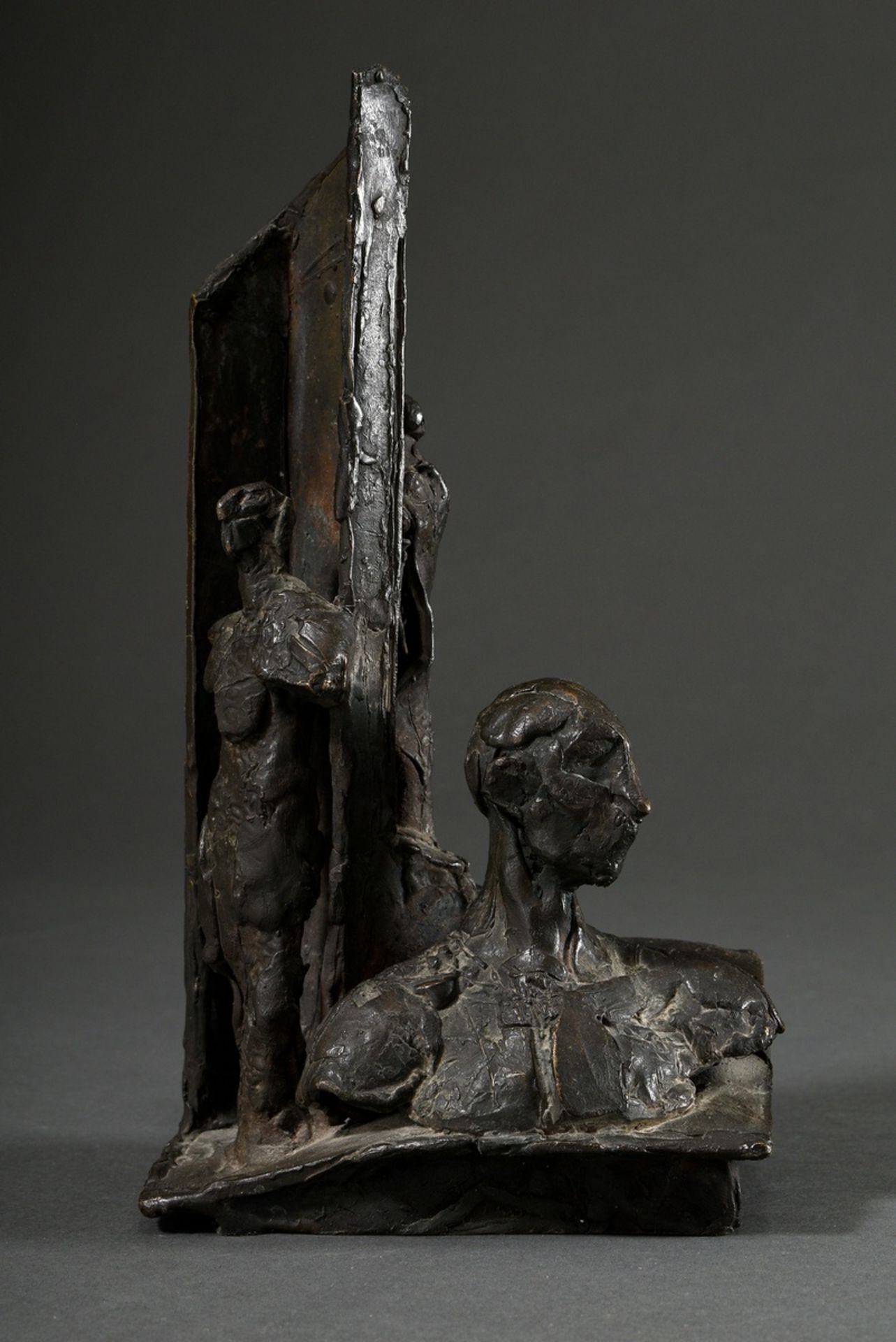 Waschk-Balz, Doris (*1942) "Figurengruppe" 1993, Bronze, monogr./dat., Guss Schmäke/Düsseldorf, 24x - Bild 2 aus 6