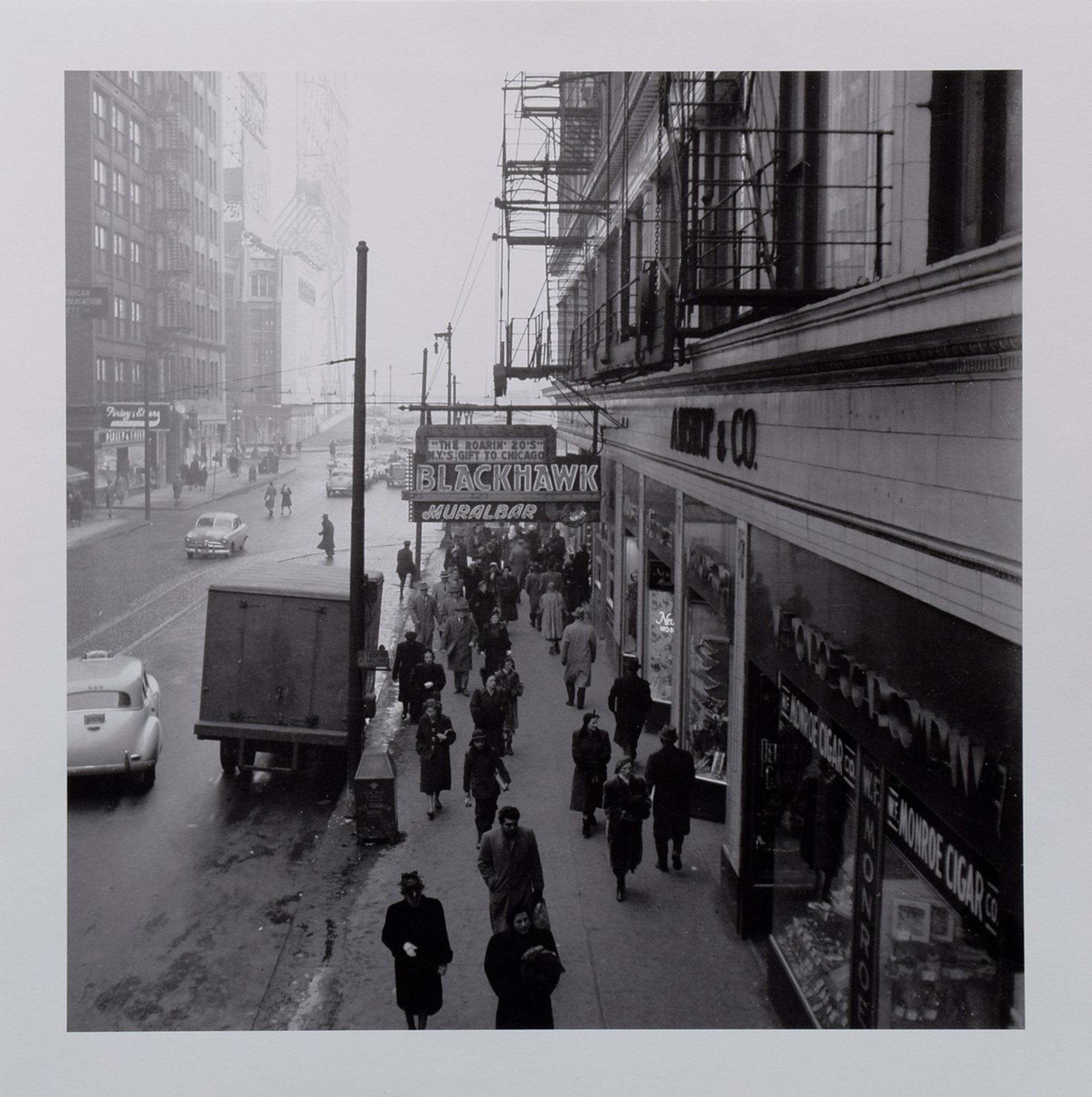 Wolf, Reinhart (1930-1988) "Chicago" 1950, Fotografie auf Barytpapier, verso bez./dat., verso Nachl