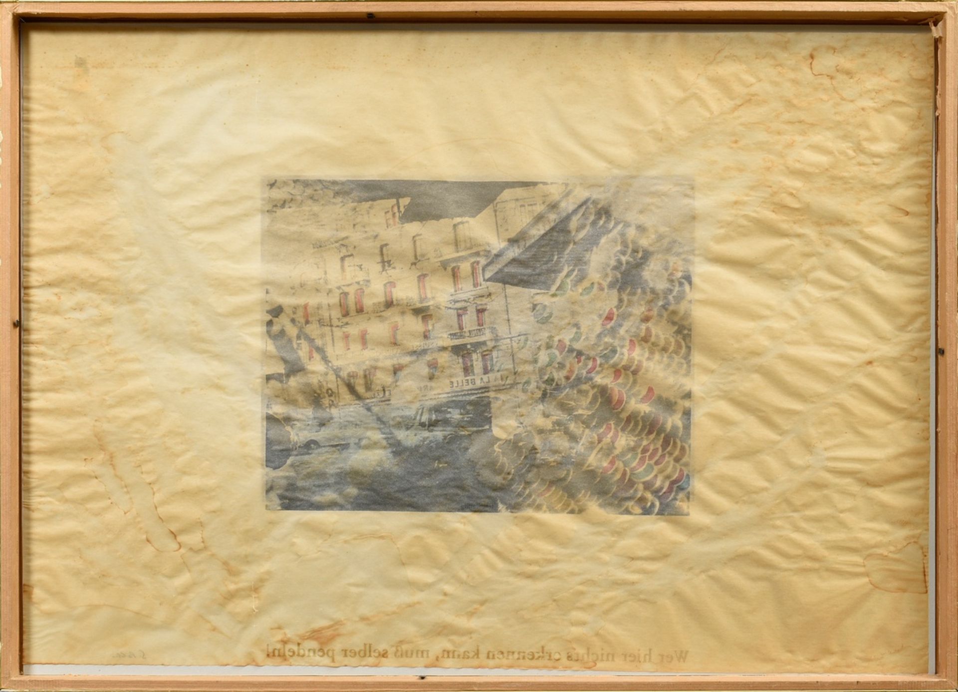 Polke, Sigmar (1941-2010) "Wer hier nichts erkennen kann, muß selber pendeln" (französische Häuserf - Bild 3 aus 3