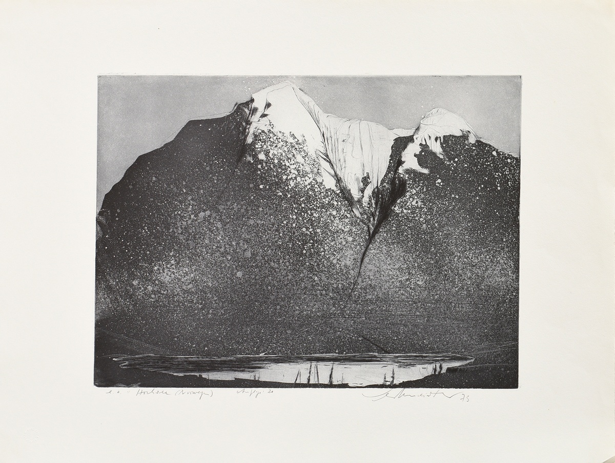 Werkmeister, Wolfgang (*1941) "Hochsee (Norway)" 1973, etching, e.a. (edition of 20), b. sign./dat. - Image 2 of 3