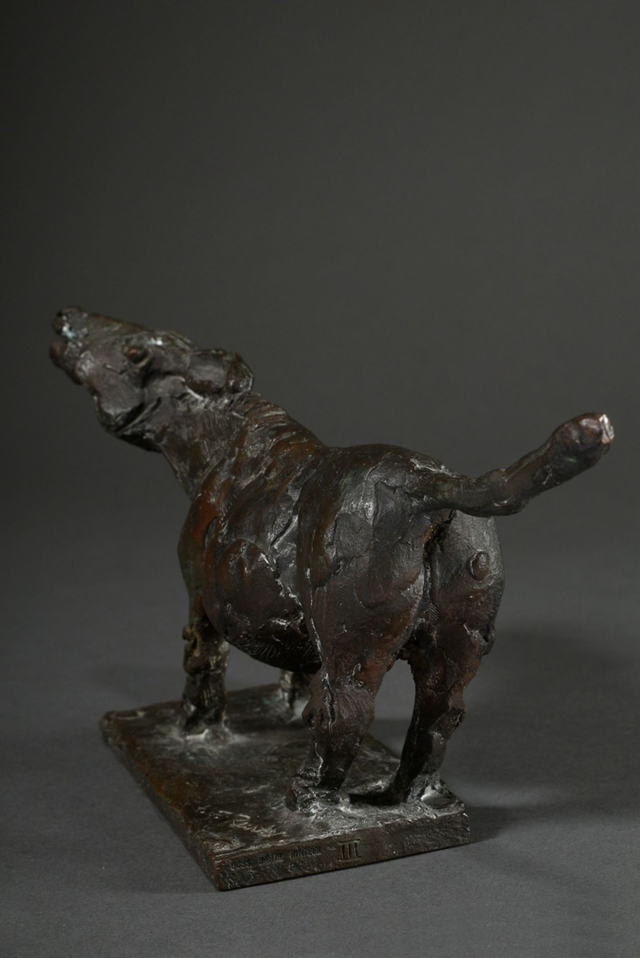 Reuter, Erich Fritz (1911-1997) "Esel" 1974, Bronze, Plinthe signiert, Guss Barth Rinteln, num. III - Bild 3 aus 8