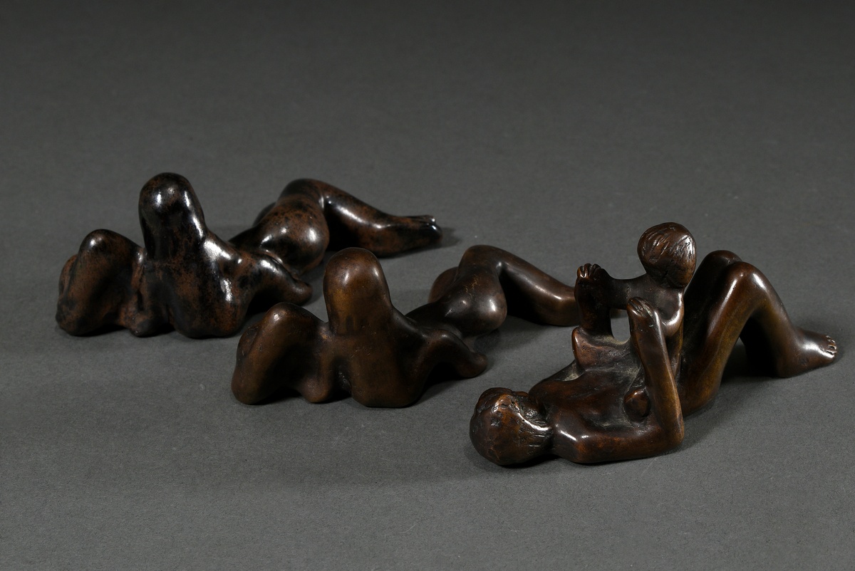 3 Various Maetzel, Monika (1917-2010) figure groups "Mother with child" , bronze patinated/ceramic  - Image 6 of 6