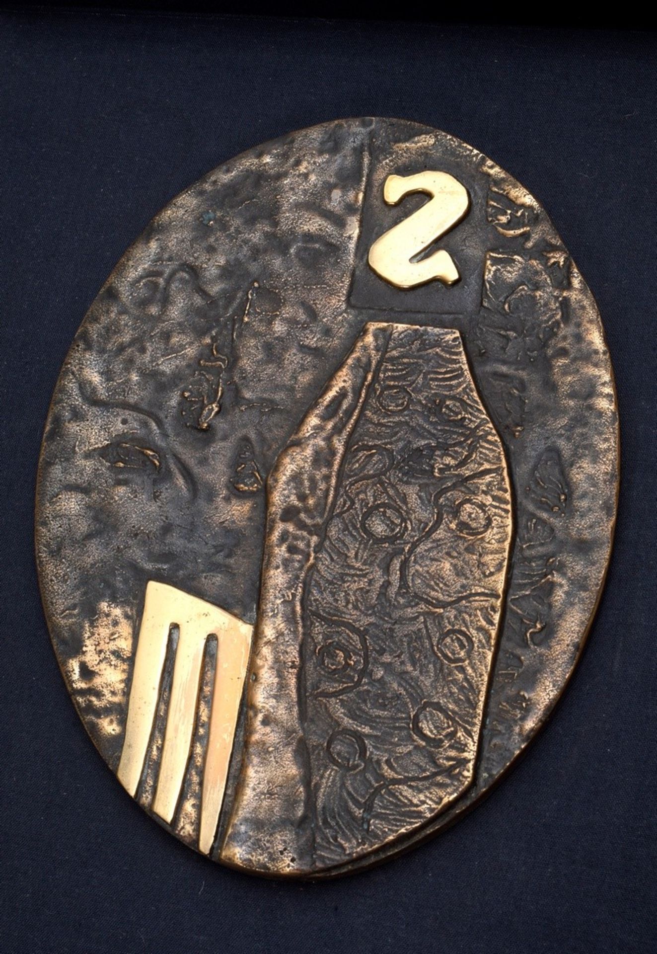 Papart, Max (1911-1994) "Pavane" 1977, bronze and etching/collage, 21/75, u. sign./num. SM 33x26cm, - Image 2 of 6