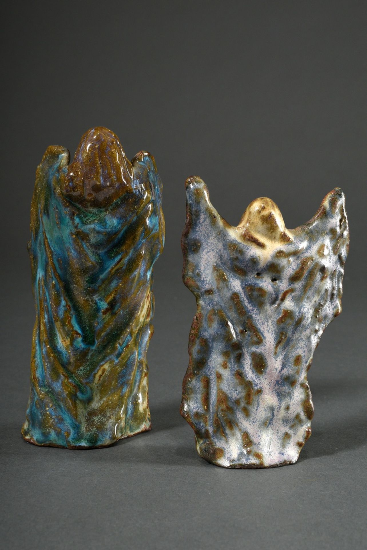 3 Diverse Maetzel, Monika (1917-2010) Figuren "Weiblicher Akt mit Tuch", Keramik hell glasiert, 2x  - Bild 3 aus 7