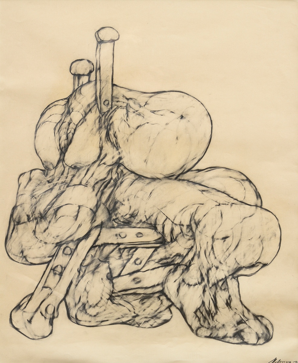 Hoflehner, Rudolf (1916-1995) "Design for a Sculpture" 1973, pencil, lower right signed and dated, 