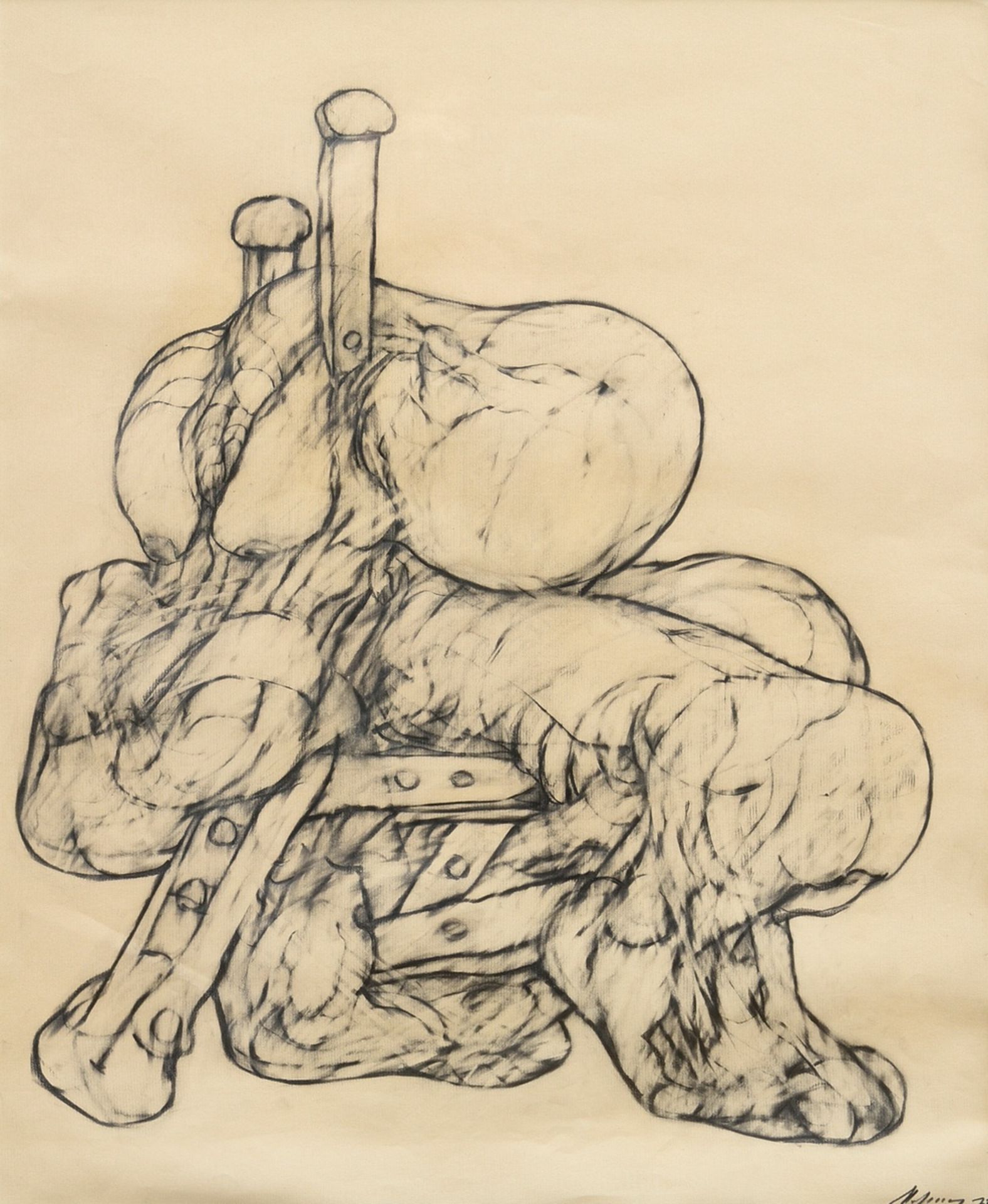 Hoflehner, Rudolf (1916-1995) "Entwurf für eine Plastik" 1973, Bleistift, u.r. sign./dat., 58,5x49c