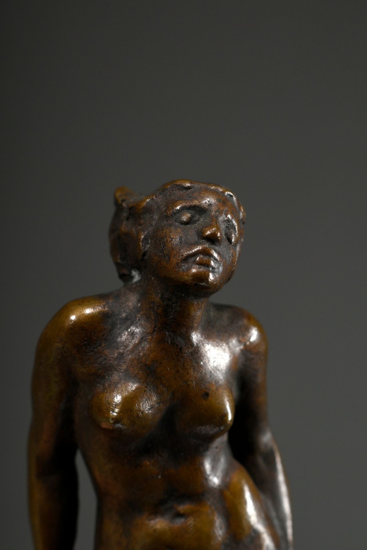 Schreitmüller, August (1871-1958) "Umbrandet" c. 1910, female nude with hip scarf and flowing hair, - Image 5 of 7