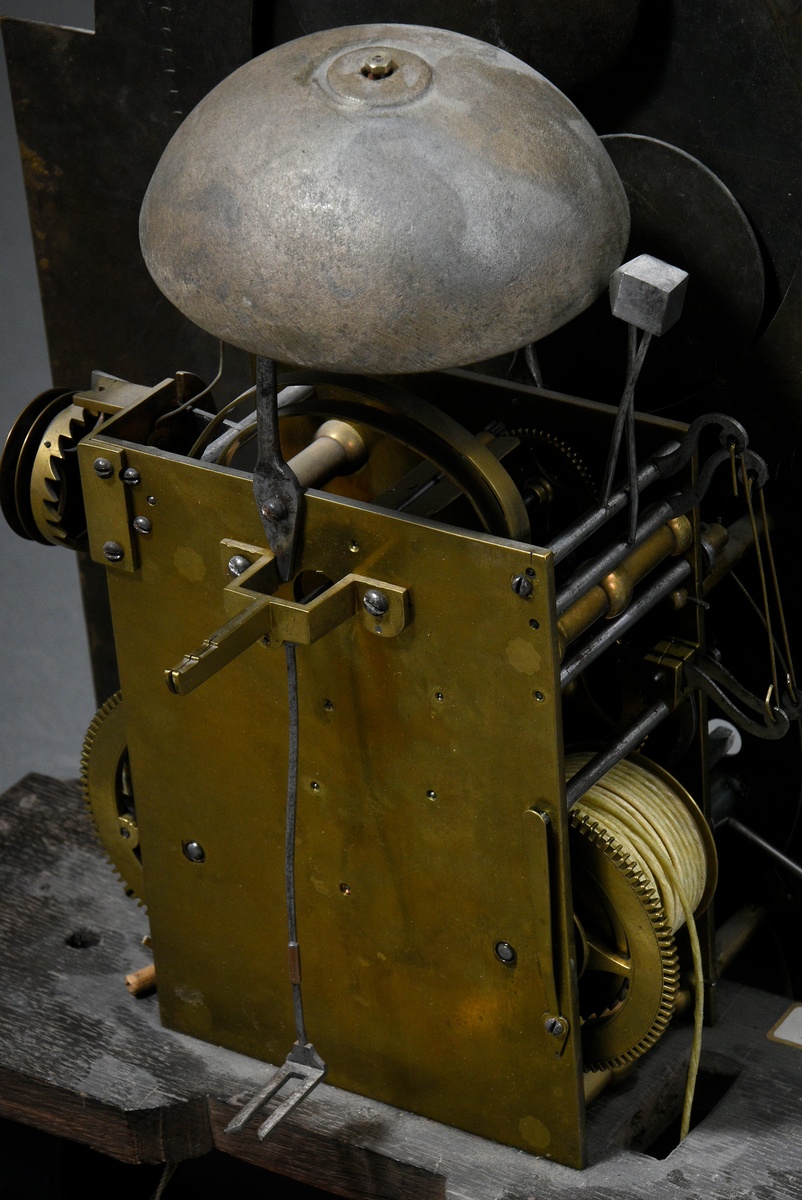 Amsterdam baroque grandfather clock by Jan Storm (mentioned 1717), brass dial with blackened Roman - Image 24 of 26