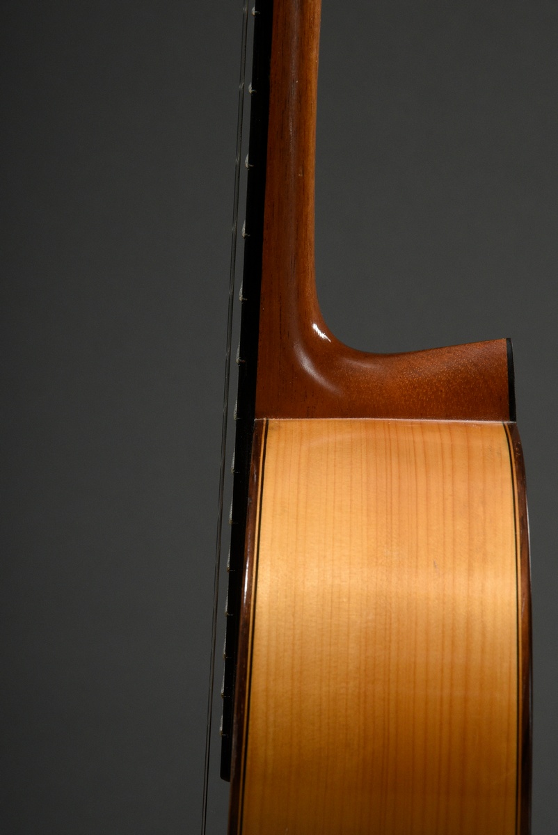 Flamenco guitar, Michael Wichmann, Hamburg 1987, label inside with stamp and signature, cedar top ( - Image 15 of 15