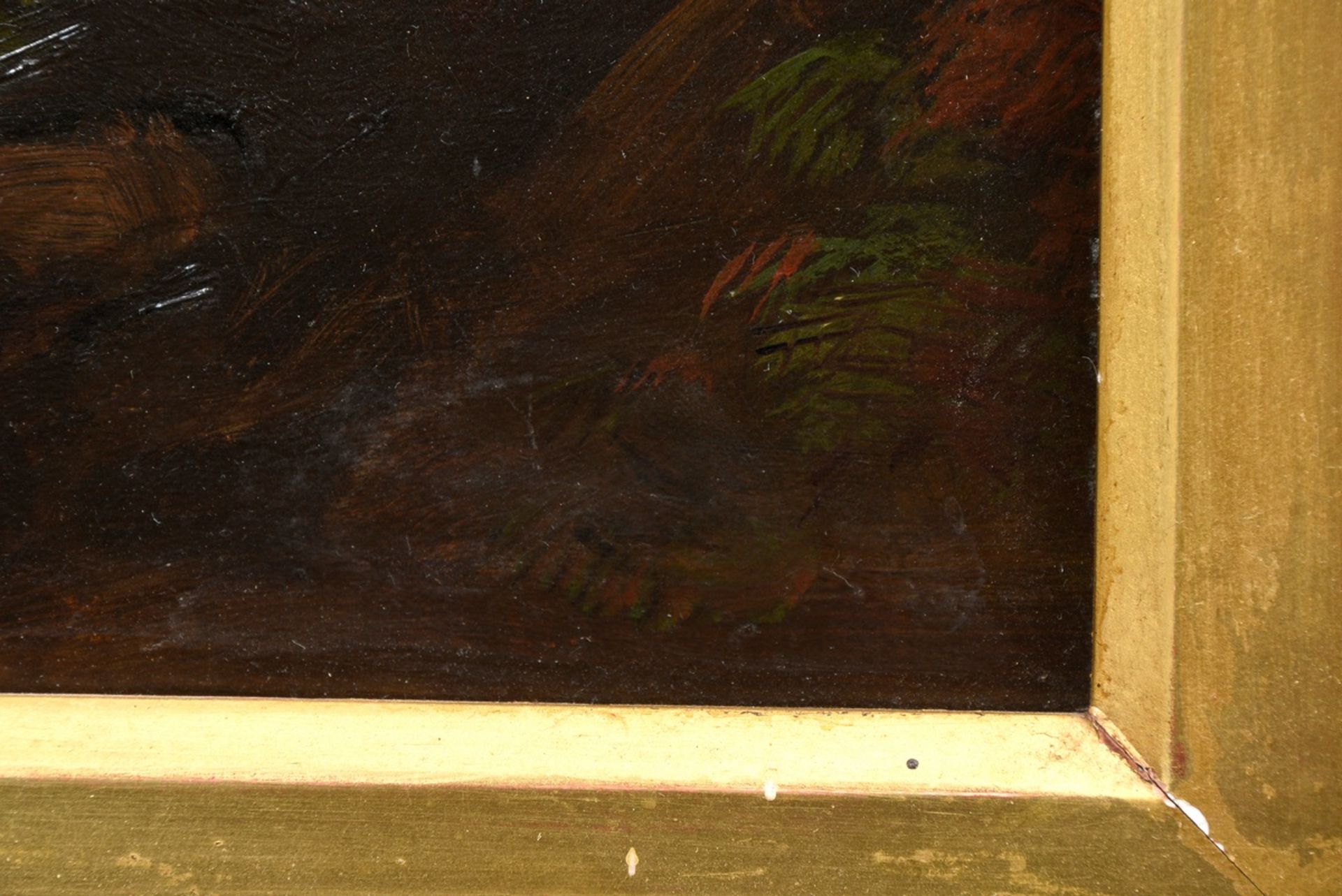 Train, Edward (1801-1866) "Dead Grey Heron in Mountain Landscape" 1855, oil/canvas mounted, b.l. si - Image 3 of 4