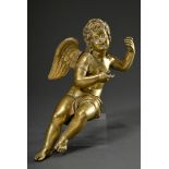 Feuervergoldeter Bronze „Engel“, wohl Frankreich Anfang 19.Jh., H. 31cm, Attribut verloren, leichte