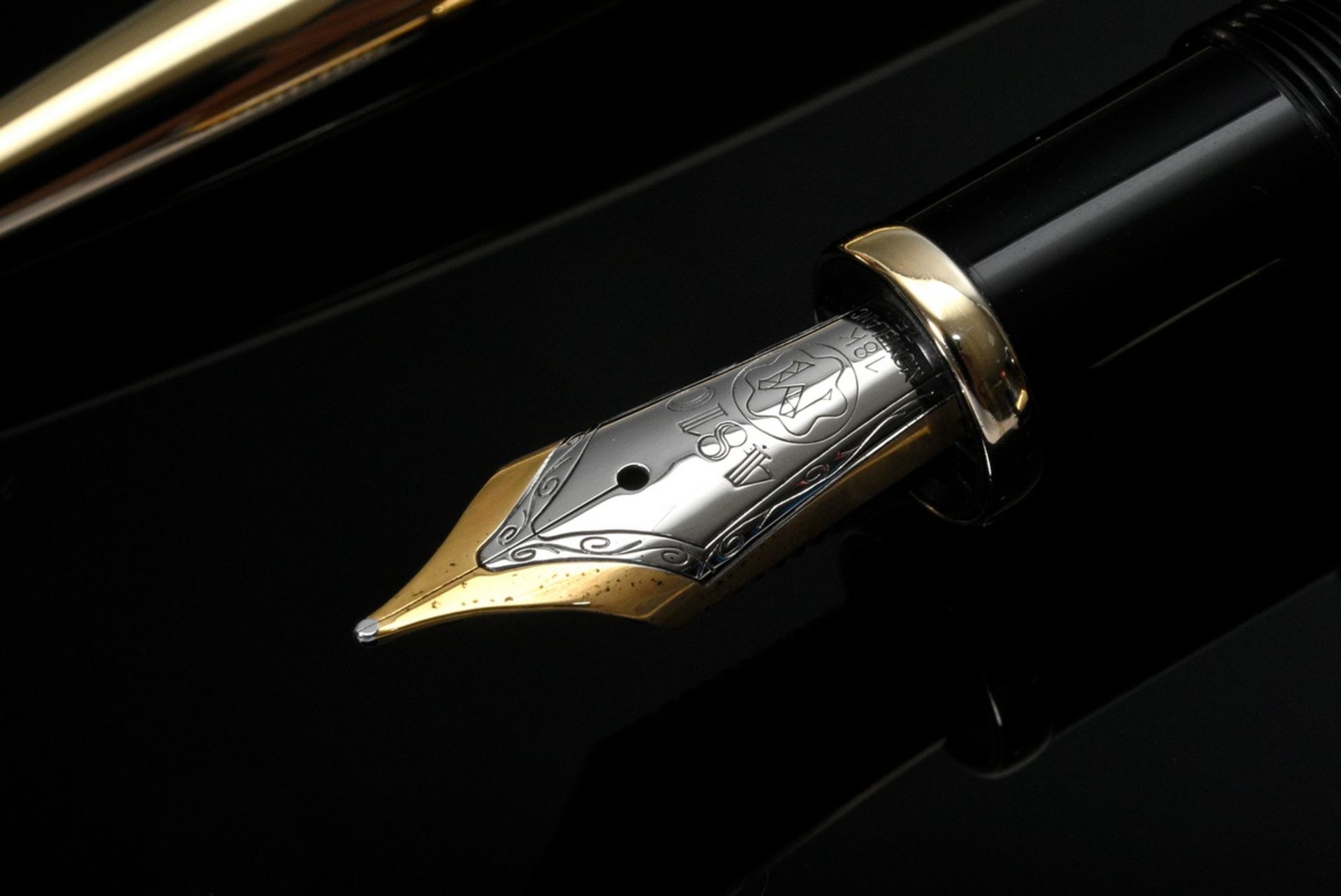 2 Pieces Montblanc fountain pen and biros: "Meisterstück Solitaire Citrine", stainless steel gold p - Image 4 of 7