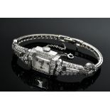 Elegante Art Deco Hamilton Weißgold 585 Armbanduhr mit Diamantbesatz (zus. ca. 3.60ct/VS-P1/W-TCR)