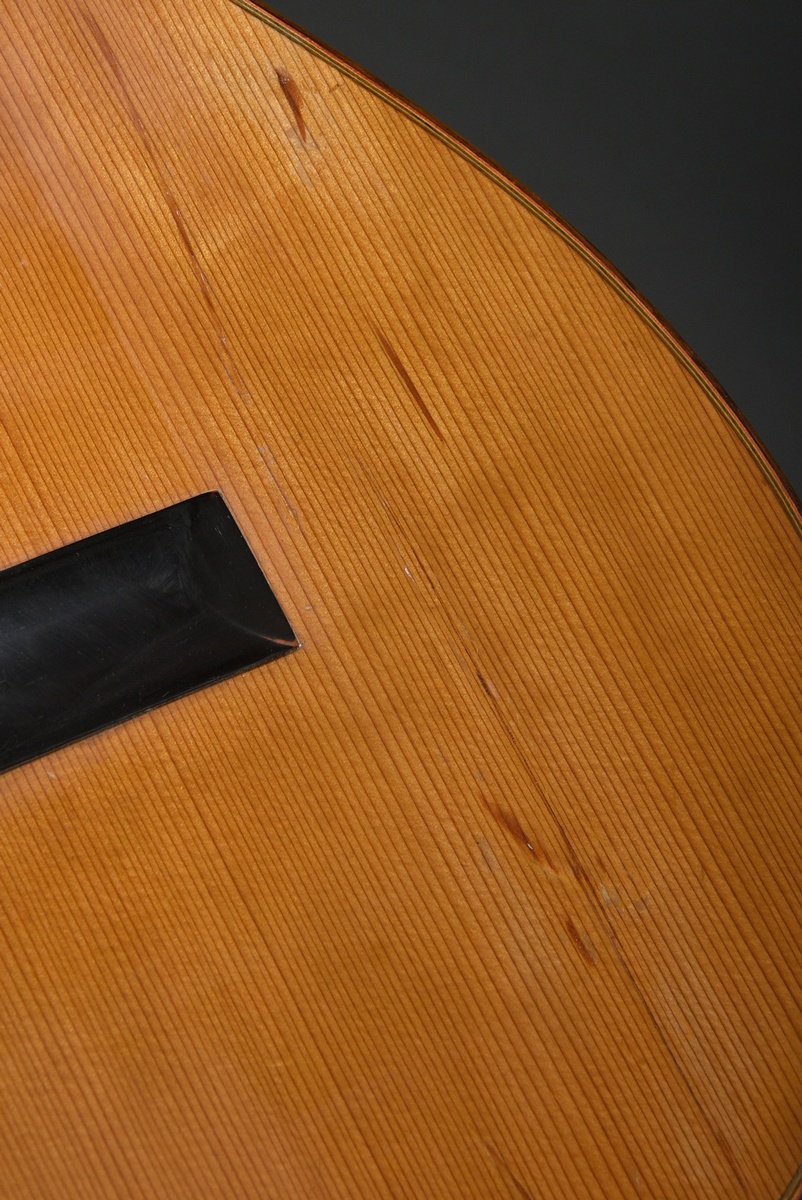 Flamenco guitar, Michael Wichmann, Hamburg 1987, label inside with stamp and signature, cedar top ( - Image 10 of 15