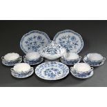 11 Teile Meissen "Zwiebelmuster" Speiseservice zur Ergänzung, blaue Schwertermarke nach 1950, beste