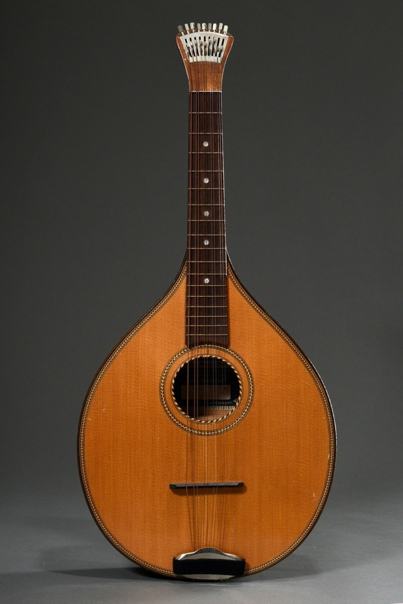 Hamburger Waldzither or Böhm-Cister, Germany 1st half 20th c., fan mechanism, spruce top, l. 67cm, 