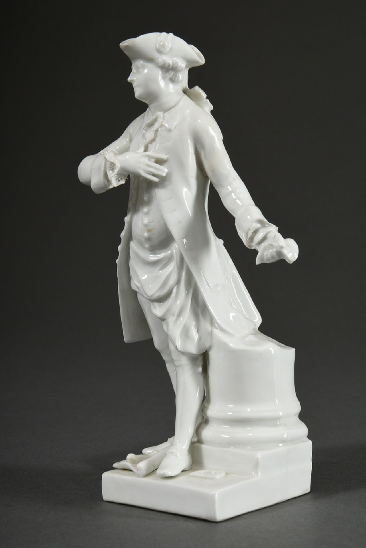 KPM figure " freemason journeyman", unpainted porcelain, Berlin c. 1780, h. 20cm, Cf.: Museum für H - Image 2 of 6