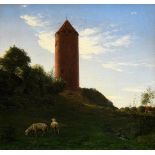 Jerndorff, August Andreas (1846-1906) "Der Gänseturm in Vordingborg/ Dänemark" 1867, Öl/Leinwand, u