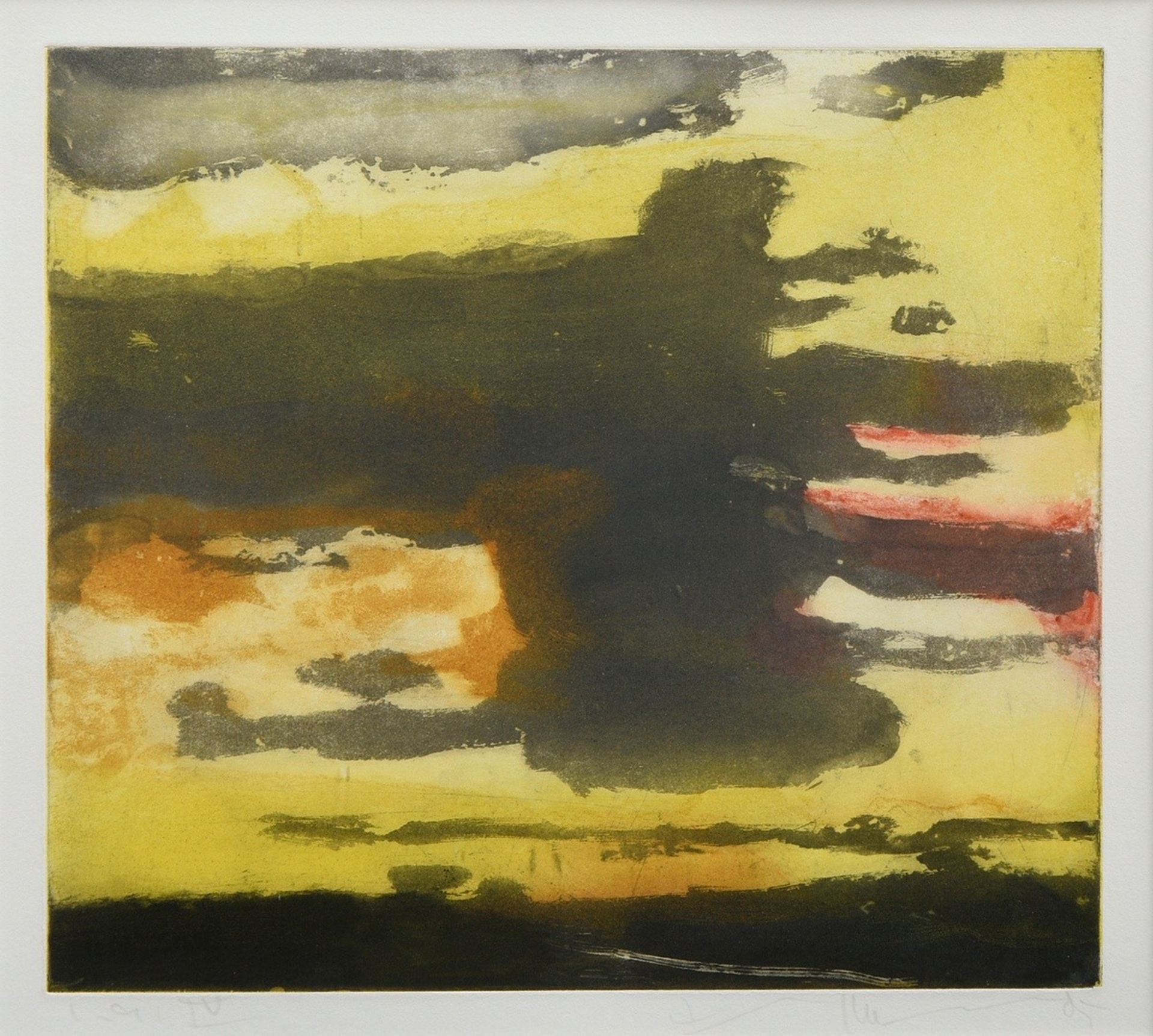 Fussmann, Klaus (*1938) "Sunset" 1985, colour etching, e.a./IV, b. sign./num./dat., PM 31,5x35,5cm