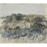 Fussmann, Klaus (*1938) "Landschaft V" 1969, Gouache/Papier, u.r. sign./dat./betit., 62x72,5cm, min
