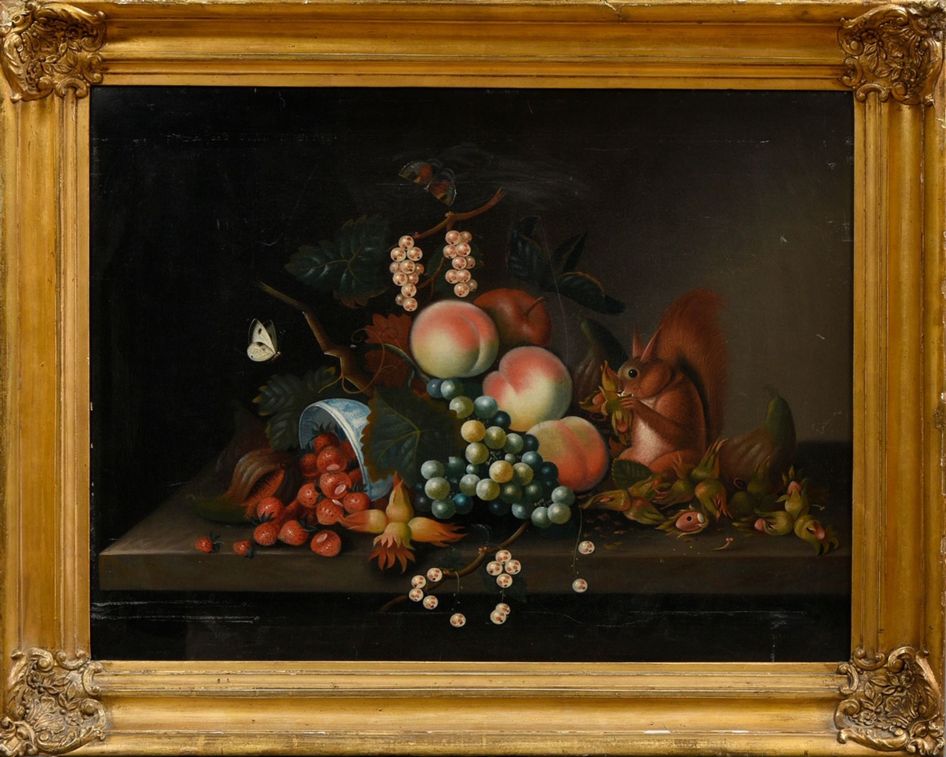 Stranovius, Tobias (1684-1756) Succession "Still Life of Fruit with Butterflies and Squirrels", oil - Image 2 of 7