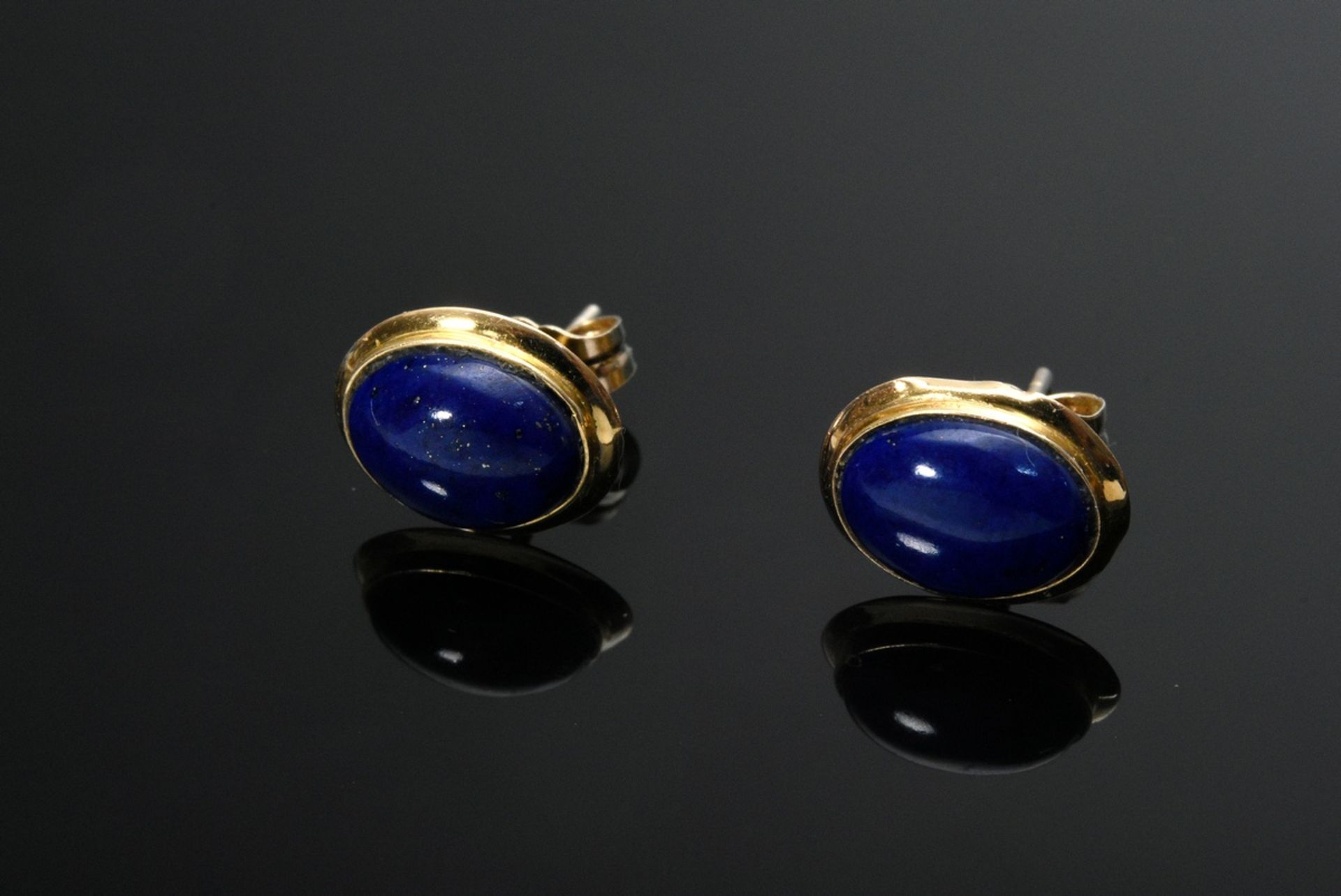 3 Teile Gelbgold 585 Lapislazuli Schmuck: Kugelkette mit kleinen Gelbgold Perlen (63g, L.  81cm, Ø  - Bild 3 aus 3