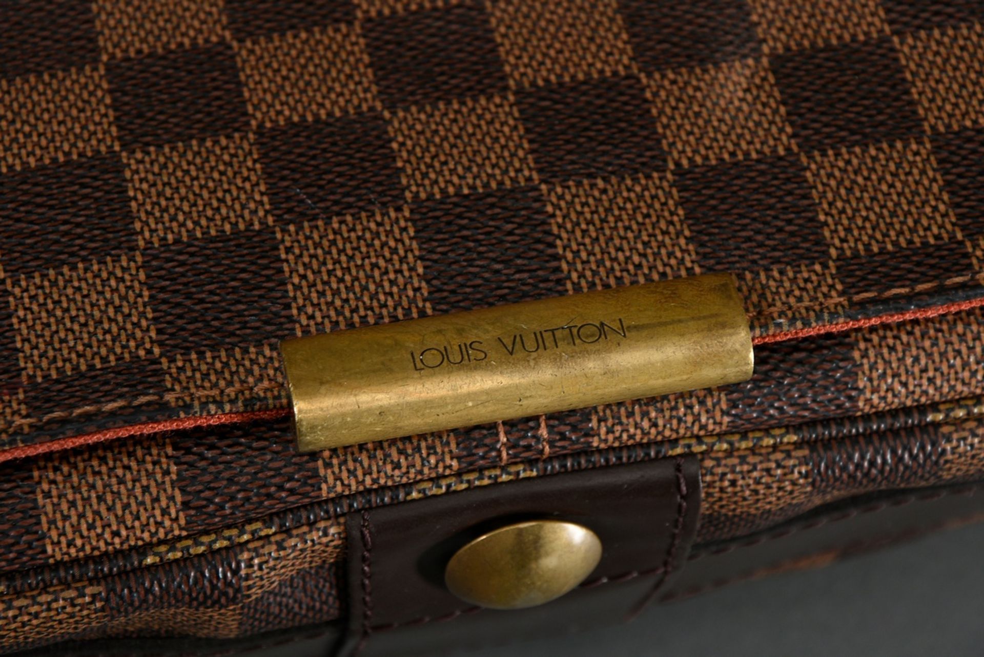 Louis Vuitton vintage "Bastille" messenger bag in damier level canvas with dark brown adjustable le - Image 8 of 8
