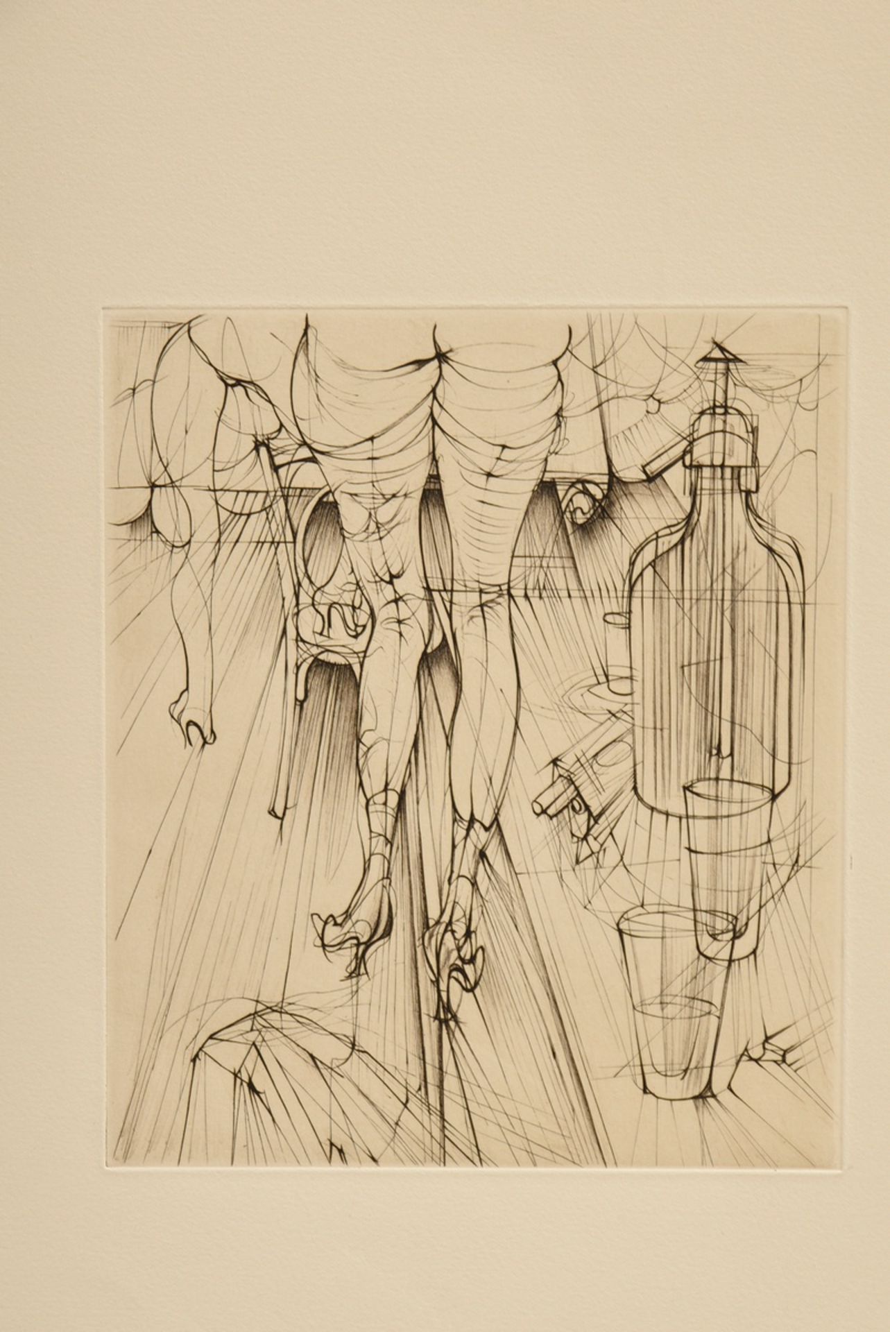 3 Bellmer, Hans (1902-1975) "o.T." (Weibliches und Landschaft), Radierungen, verso je bez., Drucker - Bild 6 aus 10