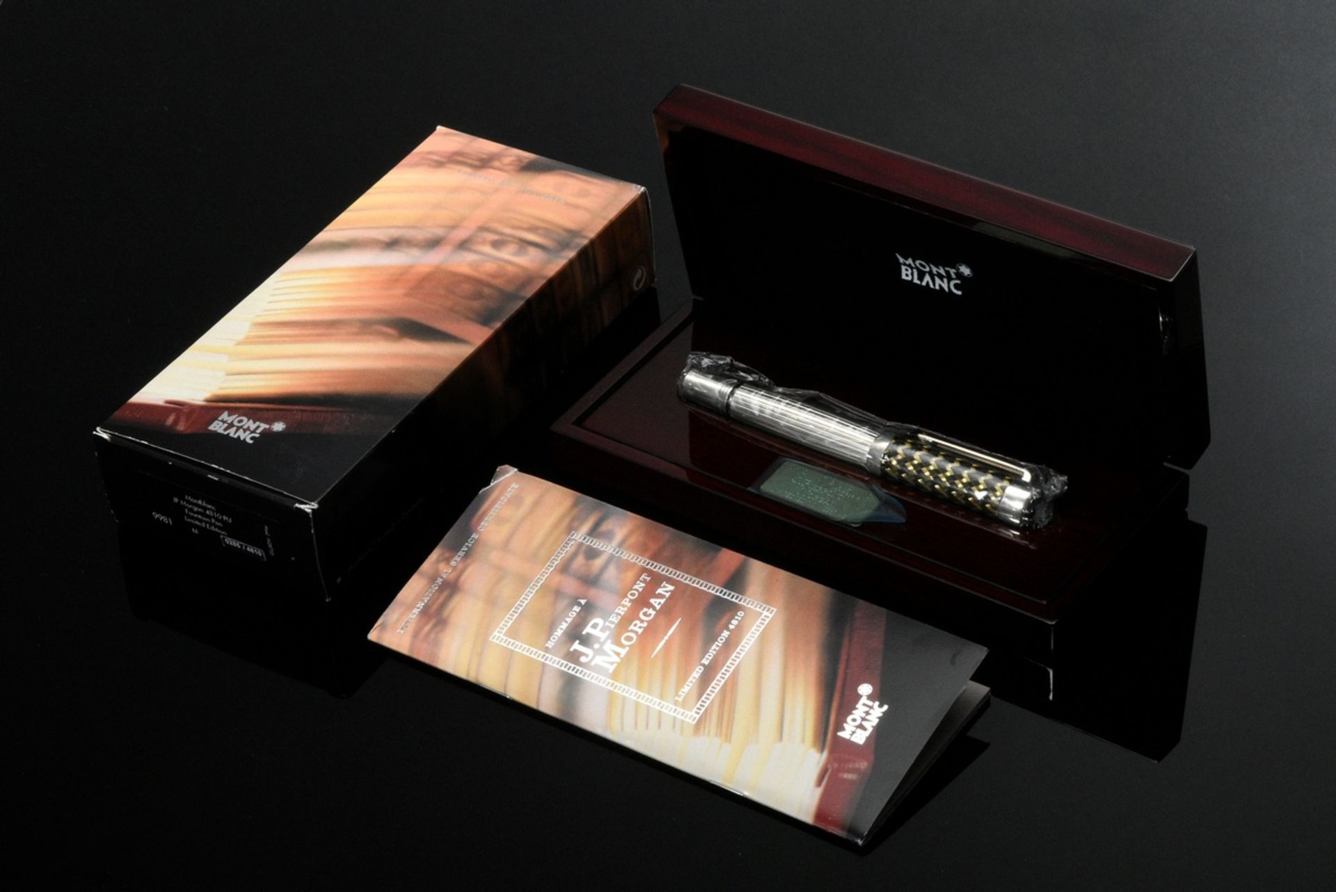 Montblanc piston fountain pen "Hommage à J. Pierpont Morgan" from the special edition "Patron of Ar - Image 3 of 6
