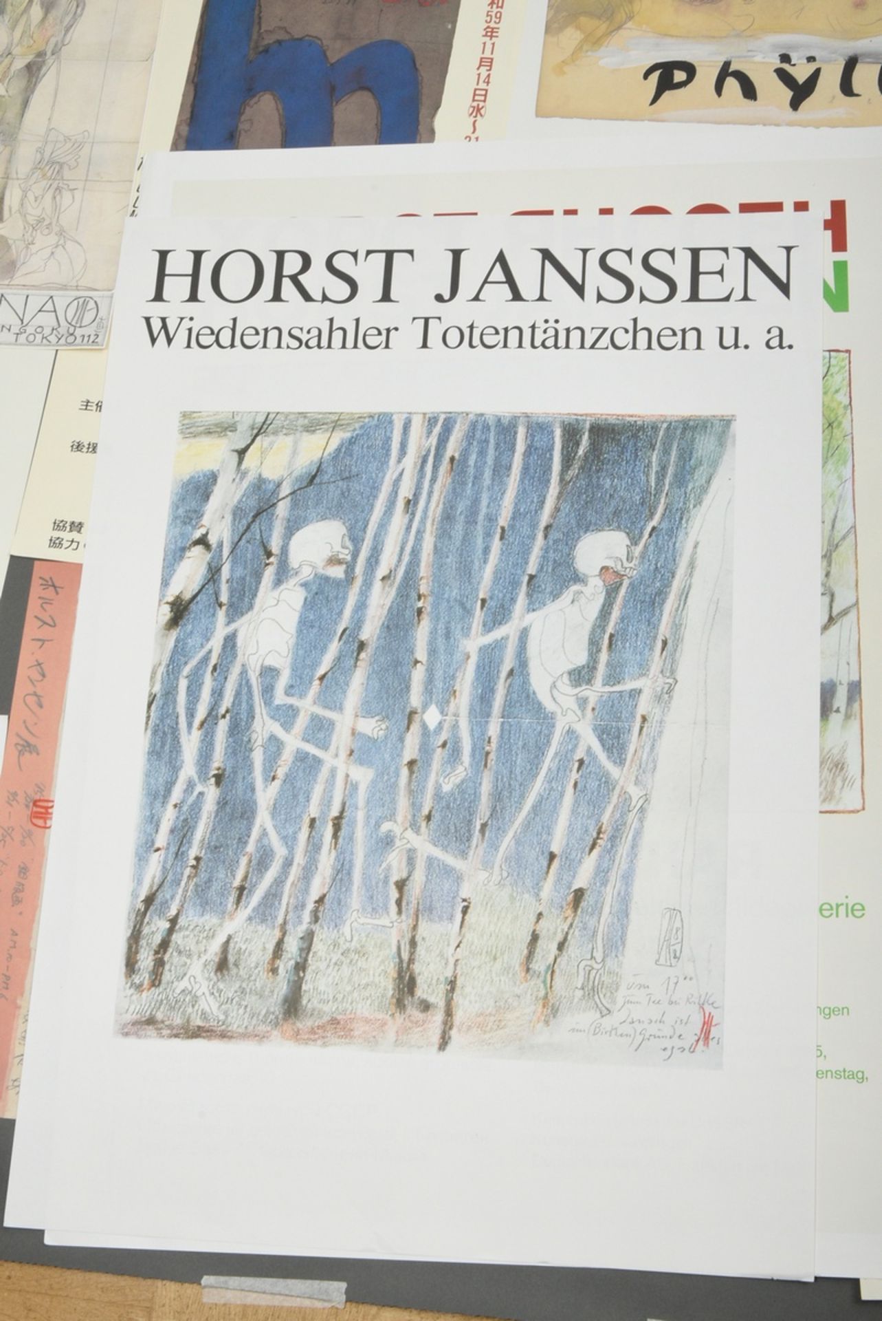 Konvolut ca. 97 Ausstellungsplakate und Kunstdrucke von Horst Janssen (1929-1995), Offsetdrucke, je - Bild 5 aus 5